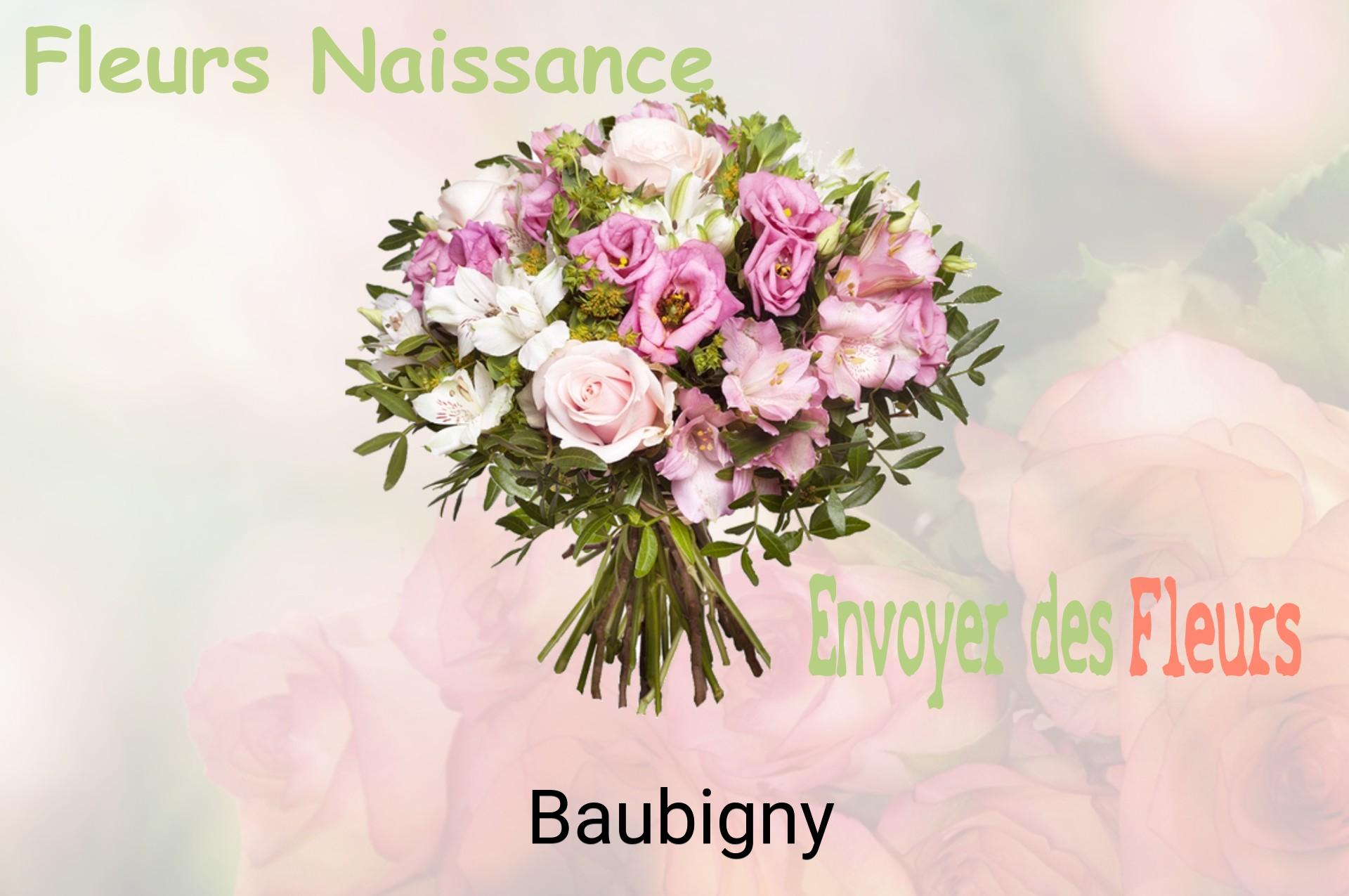 Bouquet de fleurs de naissance livré à Baubigny